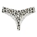 Leopard print seamless ice silk thong sexy low-waist briefs comfortable underwear - XL / Beige Leopard