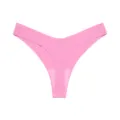 Women pink seamless low waist ice silk thong breathable solid color yoga sexy underwear - S / Fairy Pink