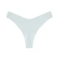Women's Ice Silk Seamless Low-Waist Thong Solid Light Green Breathable Yoga Panties - S / Light Blue