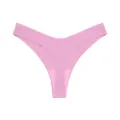 Women's pink seamless ice silk low-waist thong, breathable solid color yoga underwear. - S / Elegant Pink