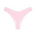 Women pink seamless ice silk thong low waist breathable solid color yoga underwear - S / Sakura Pink