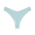 Light blue ice silk seamless women low waist solid color breathable thong underwear SKU - M / Sea Salt Blue
