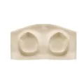 Beige strapless seamless bra, anti-slip bandeau with molded cups for summer daily wear. - L / Oatmeal