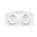 Women's seamless strapless tube top bra anti-slip white summer thin padded underwear - S / White