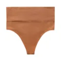 Damen Hochgeschnittene Nahtlose Tanga Unterwäsche Braun Atmungsaktive Yoga Slips - S / Braun