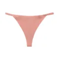 Women's low-waist seamless ice silk thong string underwear pink sexy sports yoga panty - S / Caramel color