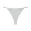Seamless ice silk string thong for women, low-waist invisible sexy underwear, white color. - Light Gray