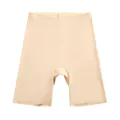 Women high waist seamless safety shorts anti chafing nude breathable underwear daily wear - S / Nude