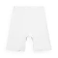 Seamless high-waist white safety shorts, anti-chafing tummy control inner crotch shorts. - S / White