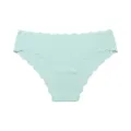 Ice silk seamless women briefs breathable scalloped edge panties mint green comfort underwear - Fresh Green