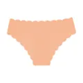 Seamless women briefs summer thin ice silk breathable scalloped edge cute ladies underwear - Nude Pink