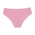 Pink seamless ice silk women panties breathable scalloped edge cute daily comfortable underwear - Elegant Pink