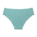 Women seamless ice silk briefs summer breathable wavy edge cute underwear soft comfy - Dark Green