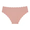 Comfortable women's pink seamless breathable scalloped edge panties underwear variant. - Caramel color