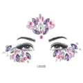 Lila rosa Strass Gesicht Aufkleber DIY Acryl Kristall Augen Juwelen für Festival Party - Lila Rosa Irisierendes Augenbrauen-Augen-Make-up-Modell (L0026)