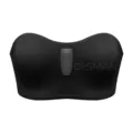 Sujetador negro sin tirantes con malla delantera, top tubo cómodo y transpirable para mujer. - Negro