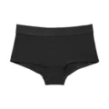 Women black seamless boxer briefs pure cotton crotch comfortable breathable underwear plus size - Black