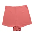 Women seamless safety shorts summer ice silk anti-chafing anti-peeping flat panties pink - S / Brick Red
