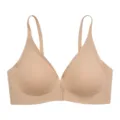 Wireless Front Closure Bra Seamless Push Up Nude Bralette Breathable Comfort Lingerie - L / Beige