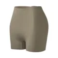 Shorts de sécurité taille haute en soie glacée sans couture boxer femme couleur kaki - M / Taupe