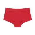 Women's Red High-Waist Seamless Boxer Briefs Comfortable Breathable Daily Women Panties - S / Red