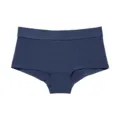 Women seamless boxer briefs solid dark blue comfortable breathable plus size underwear - S / Foggy Blue
