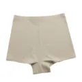 Women seamless ice silk safety shorts anti-peeping flat underwear beige summer breathable - Oatmeal