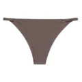 Damen Slips mit niedriger Taille, nahtlosen Seiten und dekorativen Metallringen. - Dunkelgraubraun