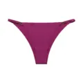 Nahtlose Damen Eisseide Tanga Unterwäsche niedriger Bund sexy Slip mit Metallringen. - Traubenlila