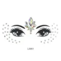 Gesichts Kristall Strass Aufkleber DIY Make-up Gesichtssteine Festival Tattoosticker - Irisierender Acryl-Kristall-Strass-Aufkleber-Stil (L0061) / 12.5*16.5cm