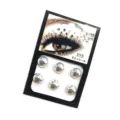 Selbstklebende Strasssteine Augen Make-up Aufkleber silberne Halbkuppel Aufkleber 6Stk - Halbkreis Silber