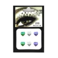 Herz Strass Augenaufkleber, Acryl holografische Gesichtsdiamanten für Make-up DIY. - Fischschuppen Herz Grün Weiß Violett