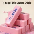 Jouet anti-stress à presser en beurre rose à rebond lent jouet sensoriel amusant pour bureau - Barre de Beurre Rose / 13.5x4x4cm / Rose