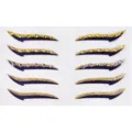 Αυτοκόλλητα eyeliner με γκλίτερ στρας σετ μπαλώματα μακιγιάζ ματιών για πάρτι σκηνής - FE8003 Χρυσό