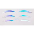 Ολογραφικά αυτοκόλλητα eyeliner, ασημένια παραλλαγή μπαλώματος μακιγιάζ ματιών λέιζερ. - Στυλ Μισοφέγγαρου (FE1026)