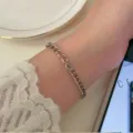 Minimalist silver chain bracelet for women, dainty everyday wrist jewelry, chic minimalist style. - Minimalist Fine Metal Chain Style (MY35321)
