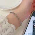 Minimalist 925 sterling silver chain bracelet for women elegant daily wear jewelry - Minimalist Paperclip Link Chain Style (MY35386)