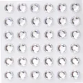 Clear rhinestone face stickers acrylic diamond eye makeup gems for DIY festival art crafts - Round Style / 8mm (36 Pieces) / Clear