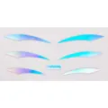 Ολογραφικά ασημένια αυτοκόλλητα eyeliner, γυαλιστερά μεταλλικά αυτοκόλλητα μακιγιάζ ματιών. - Ιριδίζον Ανακλαστικό Στυλ (FE1031)