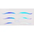 Ολογραφικοί κυματιστοί αυτοκόλλητοι eyeliner ασημένιοι για εντυπωσιακό μακιγιάζ ματιών. - Λέιζερ Κυματιστό Στυλ Πολλαπλών Ζευγών (FE1033)