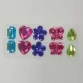 Bunte Harz Strass Gesichtsaufkleber DIY Edelstein Bogen Mehrfarbige Variante Stil Set - Einzelner Schmetterling