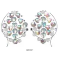 Festival Strass Brustaufkleber holografische Kristall Körpersteine Party Gesichtsschmuck - 12.5*16.5 / Irisierender Herz- und Punkt-Stil (X0107)