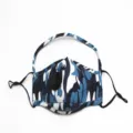 Camouflage dust mask with eye shield and breathing valve, anti-pollution PM2.5 cotton mask. - One Size / Camouflage-01