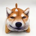 3D Shiba Inu car tissue box cute plush auto armrest hanging paper holder interior accessory - Mischievous Shiba Inu