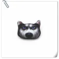 Original 3D cartoon husky dog head plush brooch cute animal badge fashion apparel accessory - Staring Husky