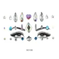 Glitzersteine Gesicht Aufkleber Festival Strass Steine Koerperkunst Party Tattoo Deko Blatt - 12.5*16.5 / Irisierende geometrische Mischformen Stil (X0108)