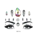 Glitzernde Strass Gesichtssteine Kristall Aufkleber für Party Make-up und Club Nacht - Mehrfarbiger Gesichtsstil in Mehreren Formen (X0114)