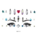 Festival Strass Gesicht Steine Kristall Aufkleber Variante fuer Party Make-up Dekoration - 12.5*16.5 / Stern und Mond Strass-Stil (X0111)