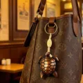 Chic ethnic style turtle bag pendant keychain accessory, detailed view showcasing unique design. - Ethnic Turtle Pendant (LNDS8524-1#33)