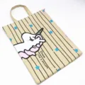 Cute cartoon unicorn canvas document bag with handle, waterproof A4 file storage organizer. - 32*23.5cm / Beige Unicorn